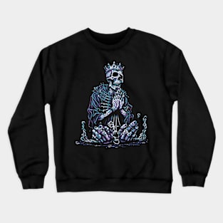 Praying Skeleton King Crewneck Sweatshirt